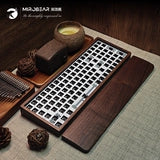 【胡桃木MR100套件】三模RGB实木机械键盘木坨坨客制化创意送礼