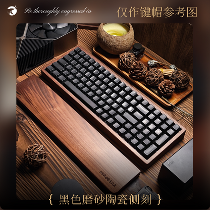 MR60胡桃木磁轴板陶瓷键帽全彩RGB背光游戏热插拔磁轴键盘