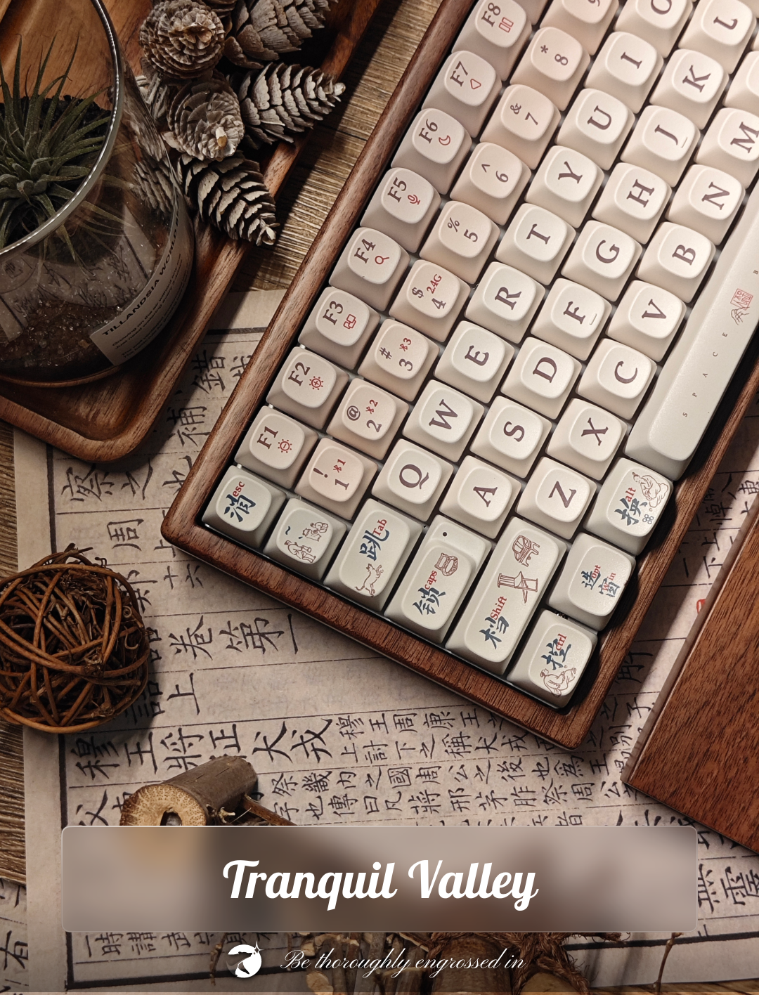 MR100 keyboard｜walnut wood