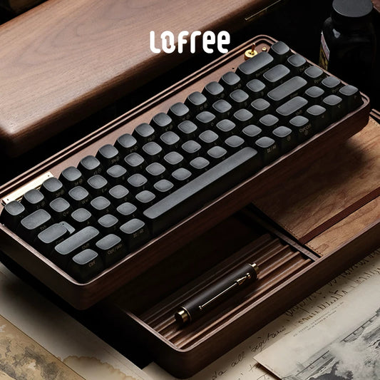 lofreeSemi-full Walnut BluetoothMechanical KeyboardGift BoxGift 可适配小翘Keycaps