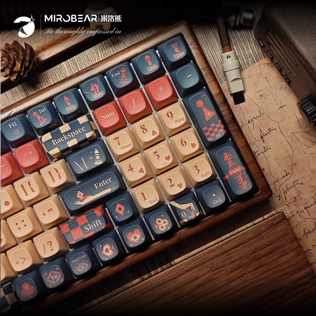 Walnut-MR100Tri-modeRGBMahjong SoundWoodfish SoundWooden KeyboardMechanical KeyboardOfficeGiftCustom