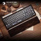 【紫光檀钢琴烤漆】MR100三模RGB机械键盘复古礼物礼品赠礼