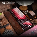 【JTK胭脂黑檀钢琴烤漆】MR100三模RGB机械键盘复古礼物礼品赠礼