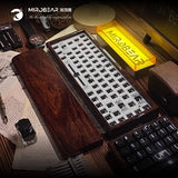 【黑檀钢琴烤漆套件】米洛熊MR68木坨坨机械键盘三模RGB灯礼品