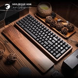 【胡桃木机身陶瓷键帽】MR100三模RGB机械键盘复古礼物礼品赠礼